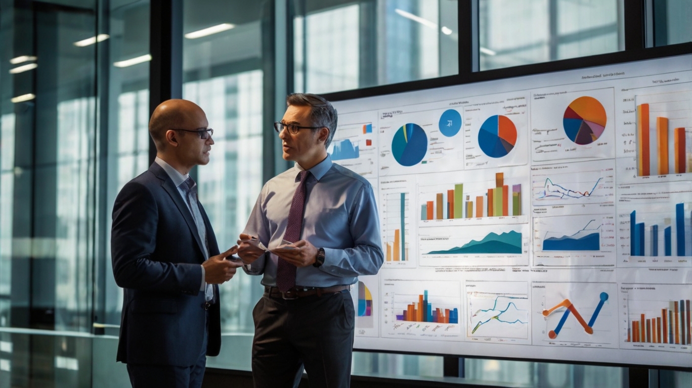 Financial professionals at work